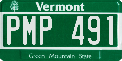 VT license plate PMP491