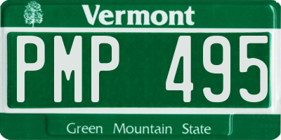 VT license plate PMP495