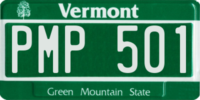 VT license plate PMP501