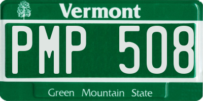 VT license plate PMP508