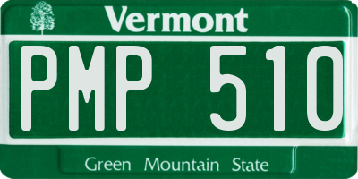 VT license plate PMP510