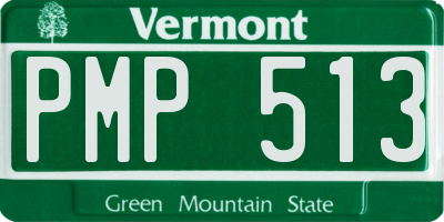 VT license plate PMP513
