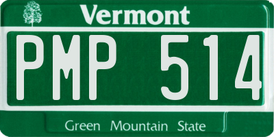 VT license plate PMP514