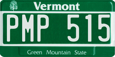 VT license plate PMP515