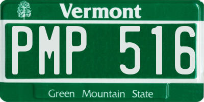 VT license plate PMP516