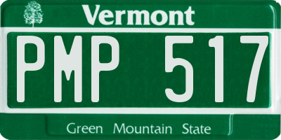 VT license plate PMP517