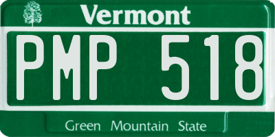 VT license plate PMP518