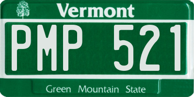 VT license plate PMP521