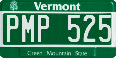 VT license plate PMP525