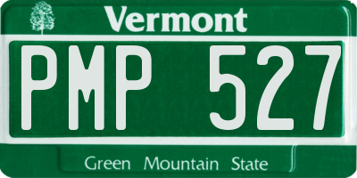 VT license plate PMP527
