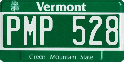 VT license plate PMP528