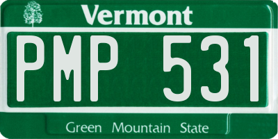 VT license plate PMP531