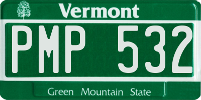 VT license plate PMP532