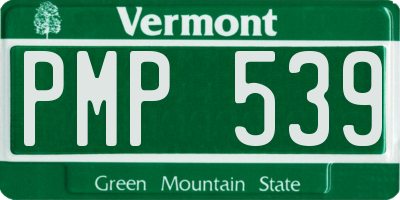 VT license plate PMP539