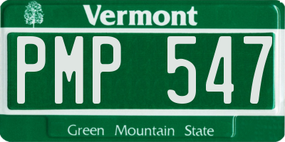 VT license plate PMP547
