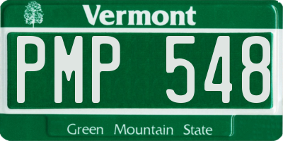 VT license plate PMP548