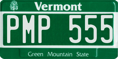 VT license plate PMP555