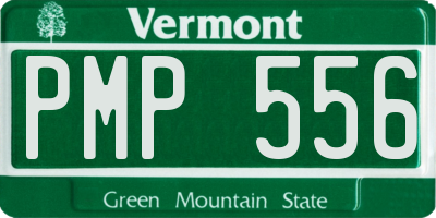 VT license plate PMP556