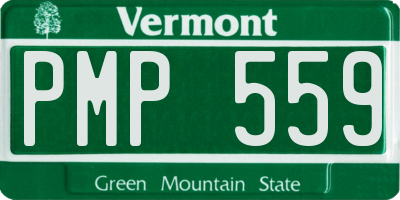 VT license plate PMP559
