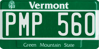 VT license plate PMP560