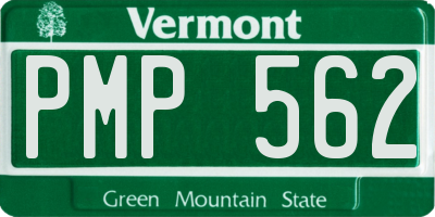 VT license plate PMP562