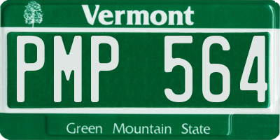 VT license plate PMP564
