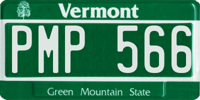VT license plate PMP566