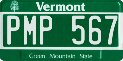 VT license plate PMP567