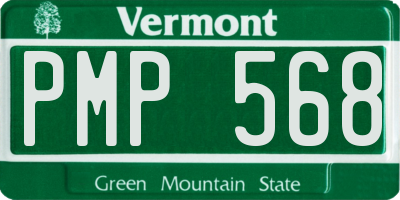 VT license plate PMP568