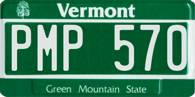 VT license plate PMP570