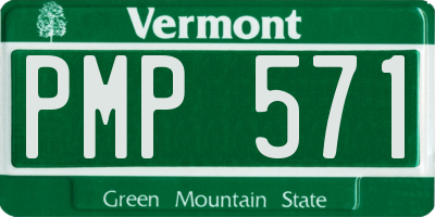 VT license plate PMP571