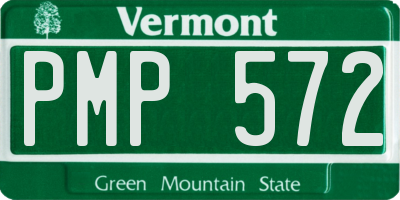 VT license plate PMP572