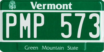 VT license plate PMP573