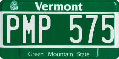 VT license plate PMP575