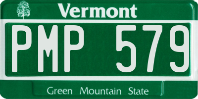 VT license plate PMP579