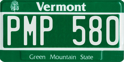 VT license plate PMP580