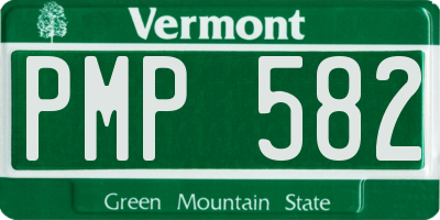 VT license plate PMP582