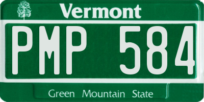 VT license plate PMP584