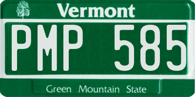 VT license plate PMP585