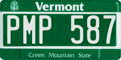 VT license plate PMP587