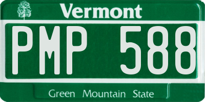 VT license plate PMP588