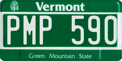 VT license plate PMP590