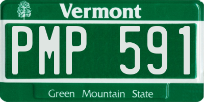 VT license plate PMP591