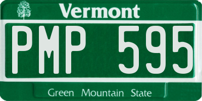 VT license plate PMP595