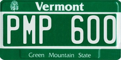 VT license plate PMP600