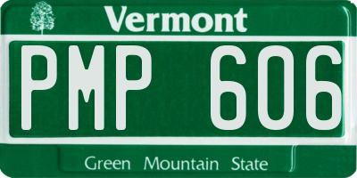 VT license plate PMP606
