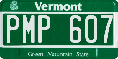 VT license plate PMP607