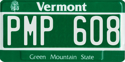 VT license plate PMP608
