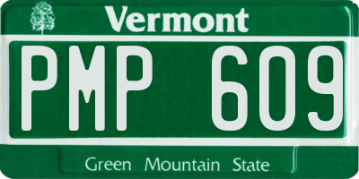 VT license plate PMP609