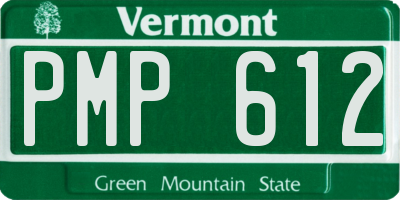 VT license plate PMP612